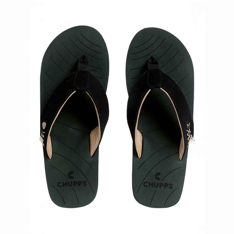 Chupps Men's X-Flex Olive & Green Flip Flops - UK8