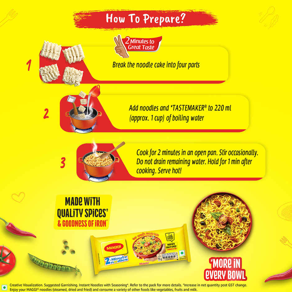 MAGGI 2-Minute Instant Noodles | Masala Noodles | Made With Quality Spices