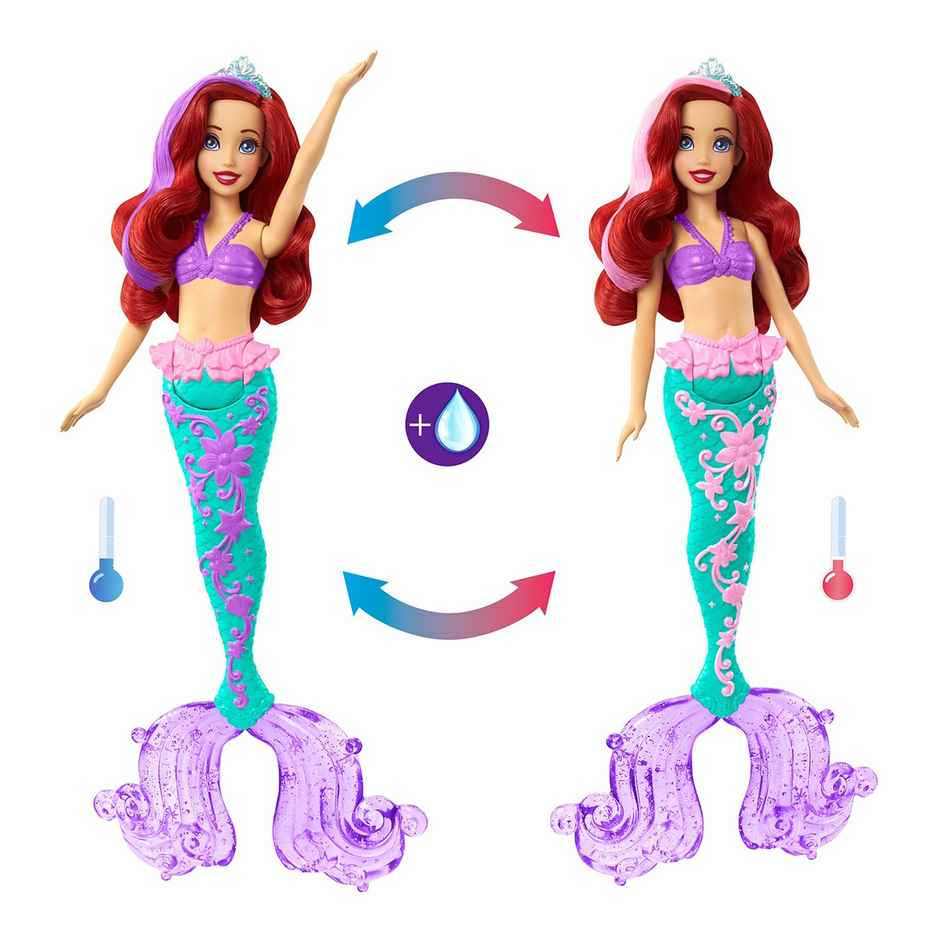 DISNEY PRINCESS COLOR SPLASH ARIEL, 3Y+, Multicolour