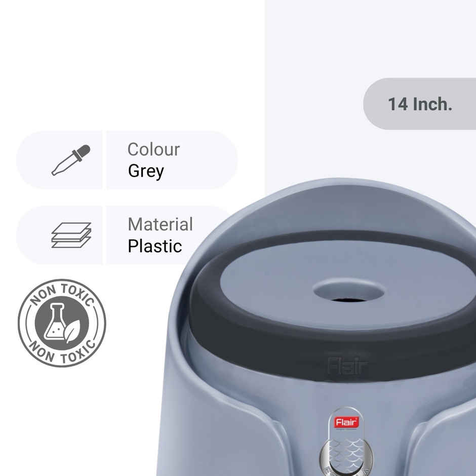 Flair Estella Home Stool 14 - Gray - Plastic Stool For Bathroom