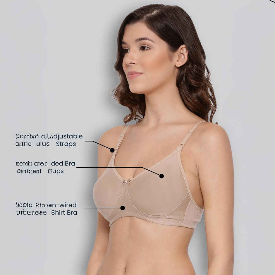Lyra Women's Bra Non Padded Daily Wear Comfortable | Skin - 34B