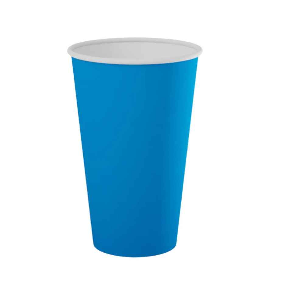Thick Paper Beer Pong Party Glass | Blue | 450 ml | Pack of 10 | Naturepac