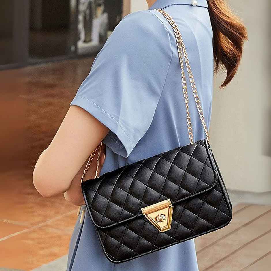 Fargo Women's Leatherette Sling Bag | Black