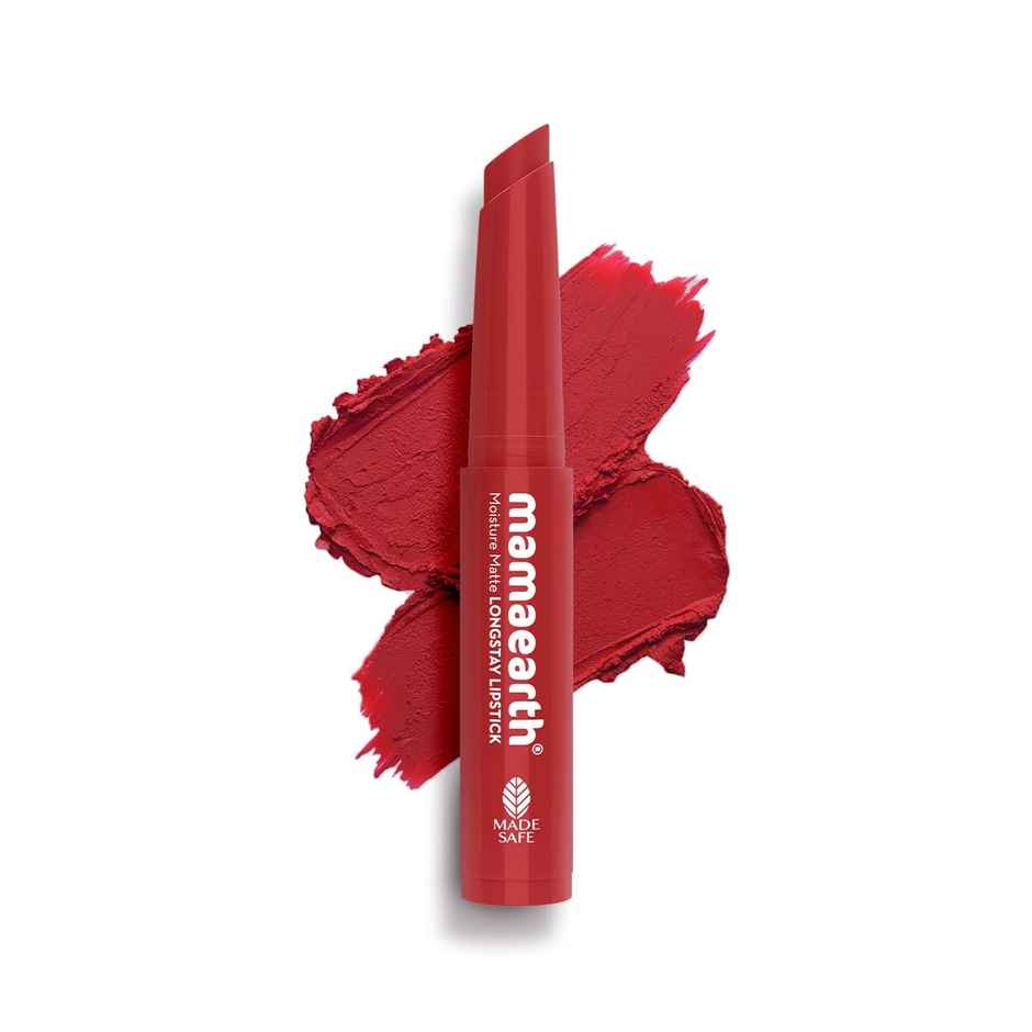 Mamaearth Moisture Matte Longstay Lipstick | 07 Raspberry Scarlet