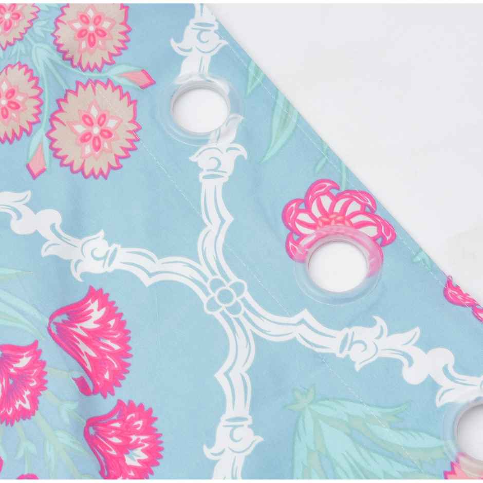 BAY6 Polyester Long Door Curtains - Set of 2 - (8x4 ft) - Green