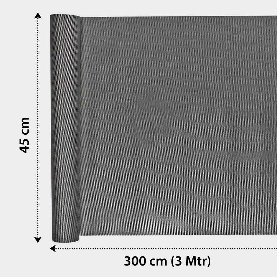 Story@home EVA Anti Slip Mat Diamond Shelf Liner Roll 3 Mtr 300 cm x 45 cm Titanium Dark Grey