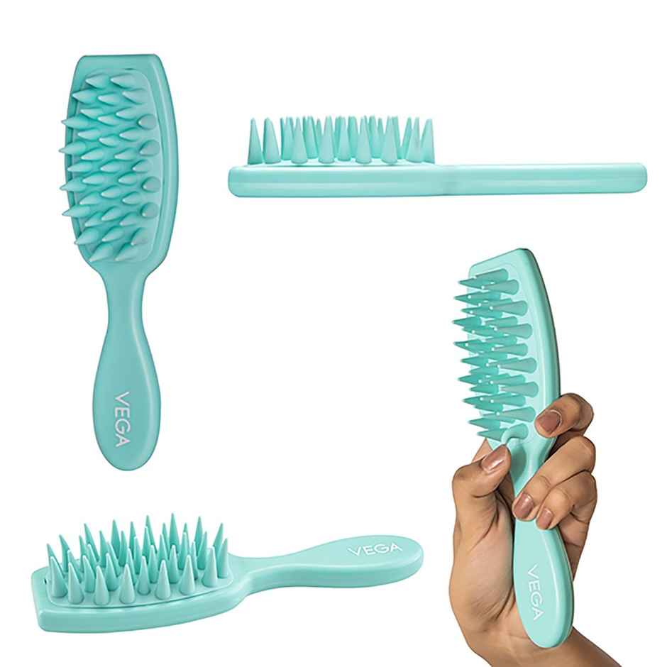 VEGA Hair Scalp Massager Shampoo Brush With Soft Silicone Bristles | (Ssb-02)