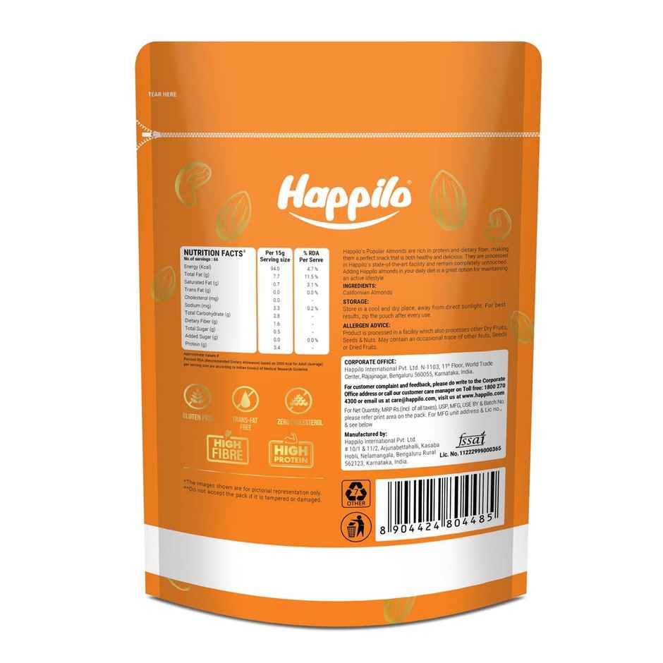 Happilo Natural Popular Californian Almonds