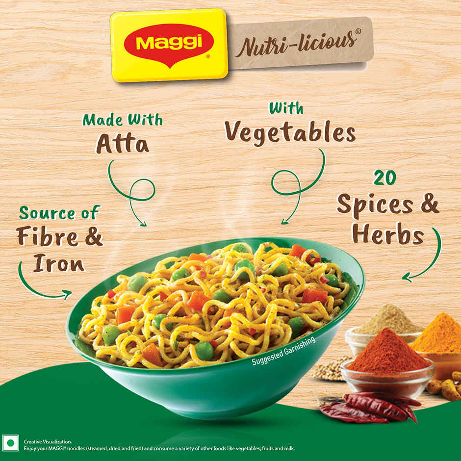 Maggi Veg Atta Noodles Made with Only Atta Flour