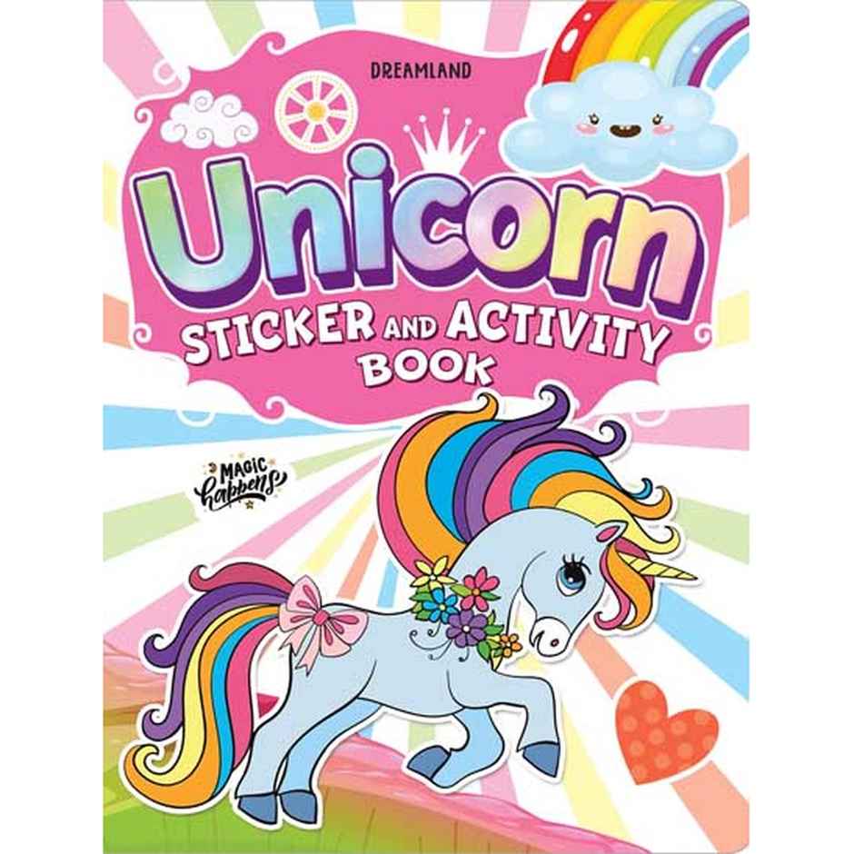 My Magical Unicorn Sticker & Activity Book For Kids Age 3-8 Yr | Cute Unicorn Designs For Colouring