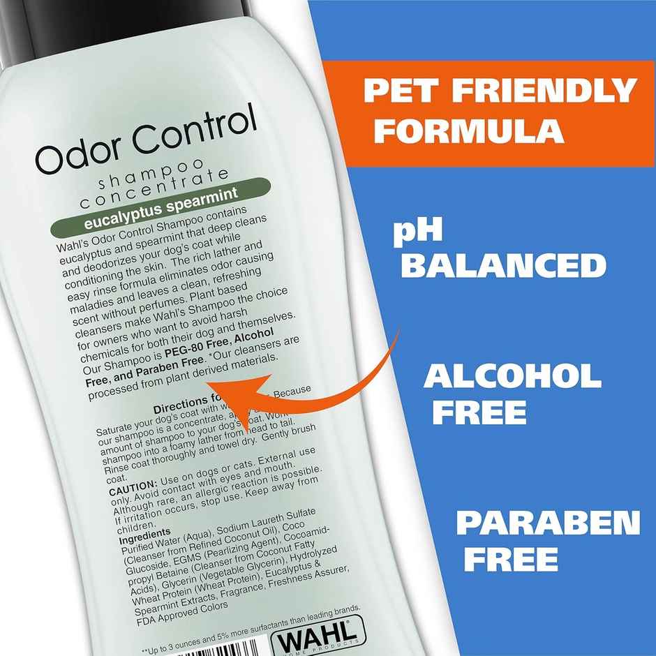 Wahl Odor Control Shampoo - Eucalyptus Spearmint