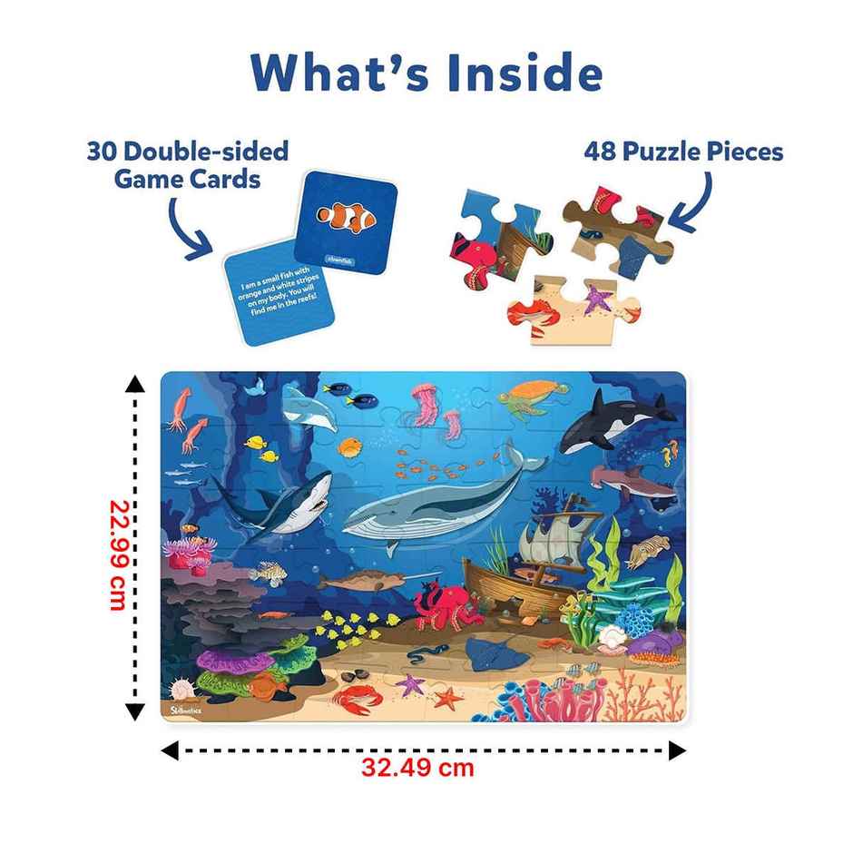 Skillmatics Piece & Play - Underwater Animals Puzzle (3 - 7 Years)