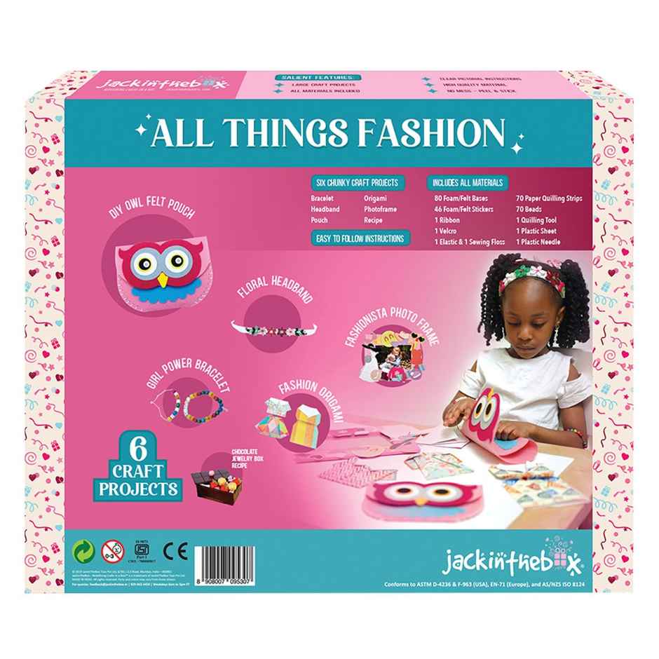 Jackinthebox All Things Fashion 6-In-1 Art & Craft Kit