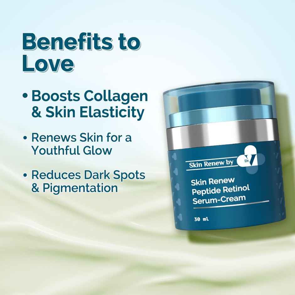 The Derma Co X Dr. V Skin Renew Peptide Retinol Serum Cream