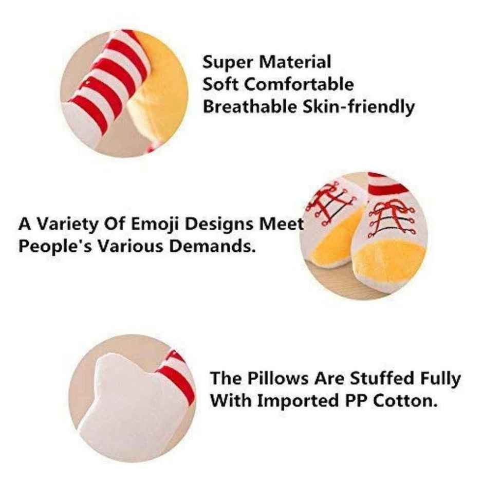 DearJoy Kissing Emoji Soft Toy - Yellow