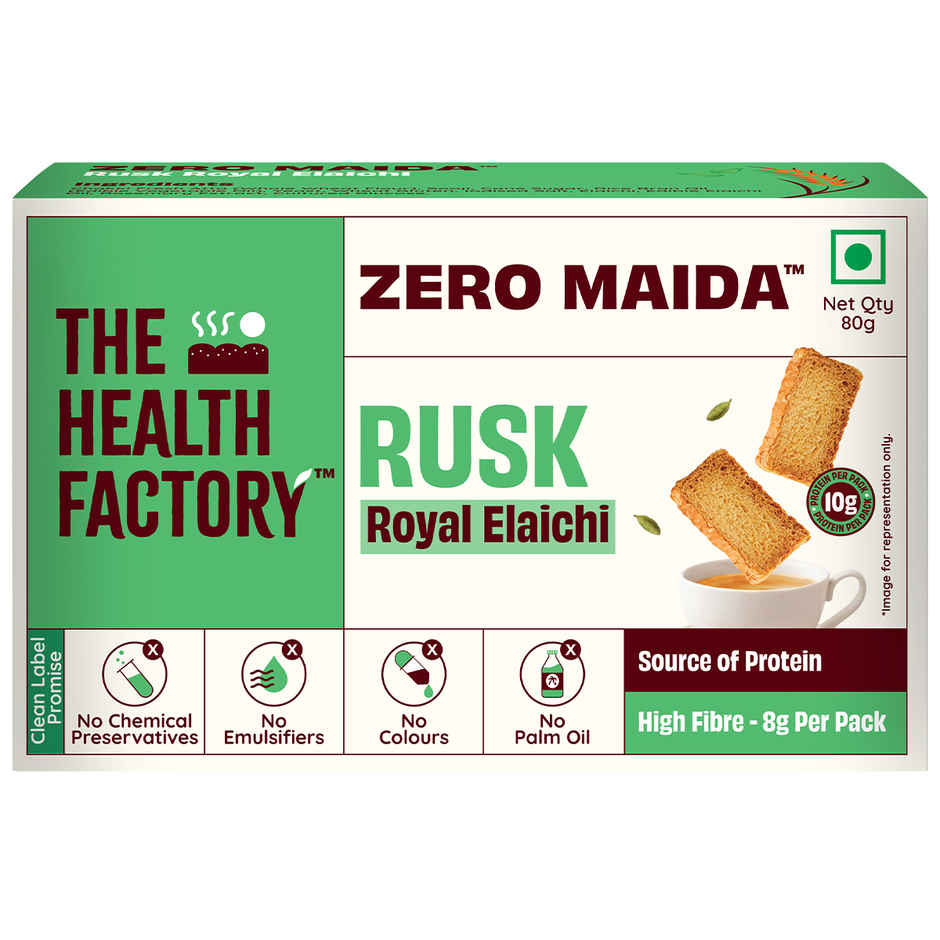 The Health Factory Elaichi Rusk | Zero Maida