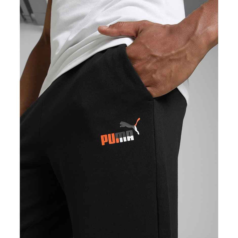 Puma Men's ESS Logo Graphic Pants | Black | L