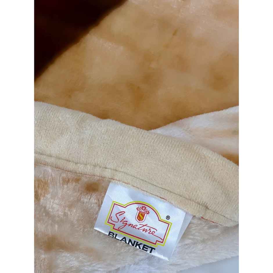 Signature 530 Gsm Polyester Brown Mind Winter Super Soft Double Bed Mink Blanket