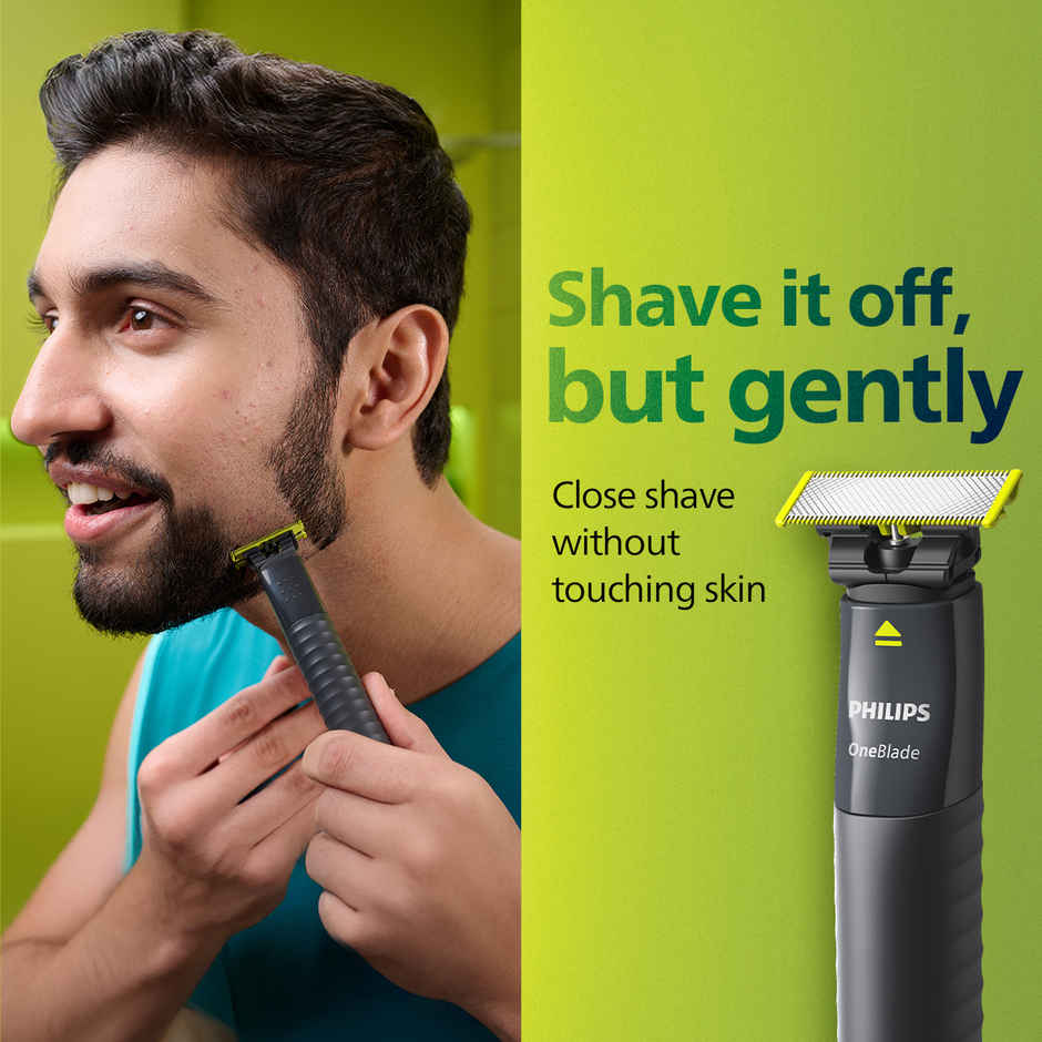 Philips OneBlade Hybrid Razor & Trimmer, No Nicks & Cuts, Dual Protection Technology , 2 Trim combs QP1425/10