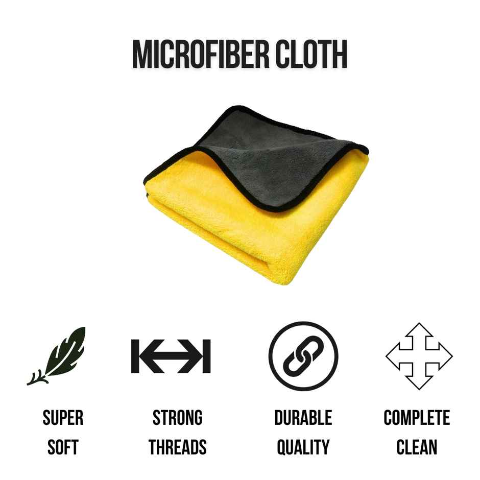 Involve Microfiber Car Cleaning Cloth (Pack of 2) - 600 GSM | Super Absorbent