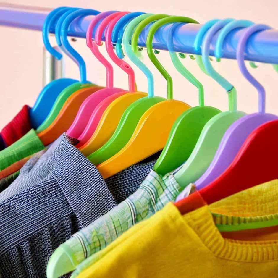Swastik Houseware cloth Hanger | Set of 6 Pc | Assorted