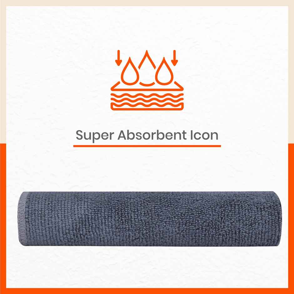 Bathla Micro Fiber Cleaning Cloth - Pack of 2 | Multipurpose | Grey