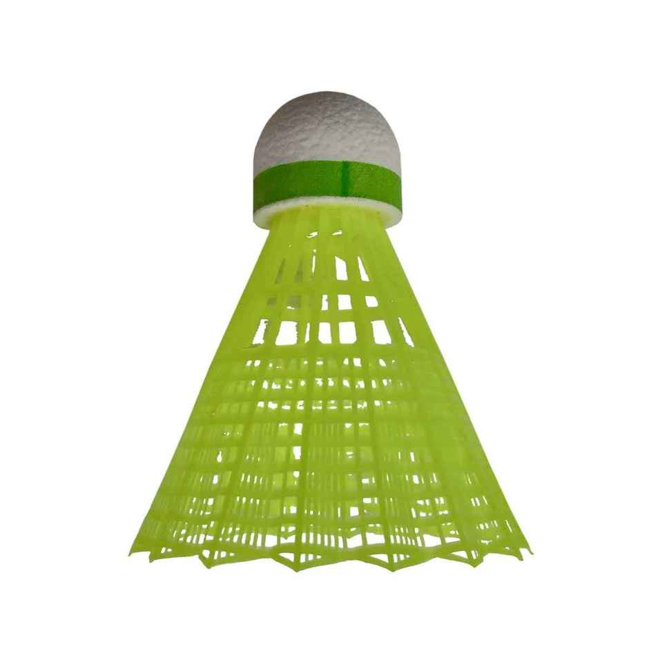Decathlon Perfly Plastic Shuttlecock | Yellow | White & Orange