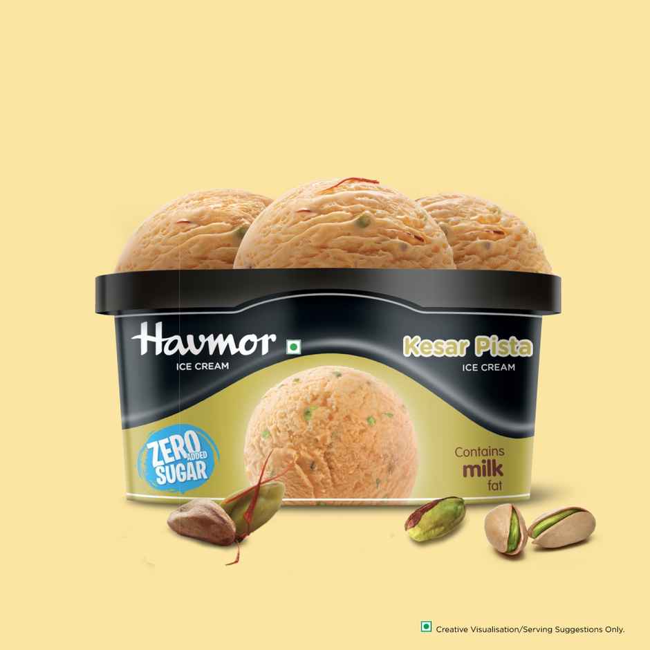 Havmor Sugar Free Kesar Pista Tub | Creamy & Nutty
