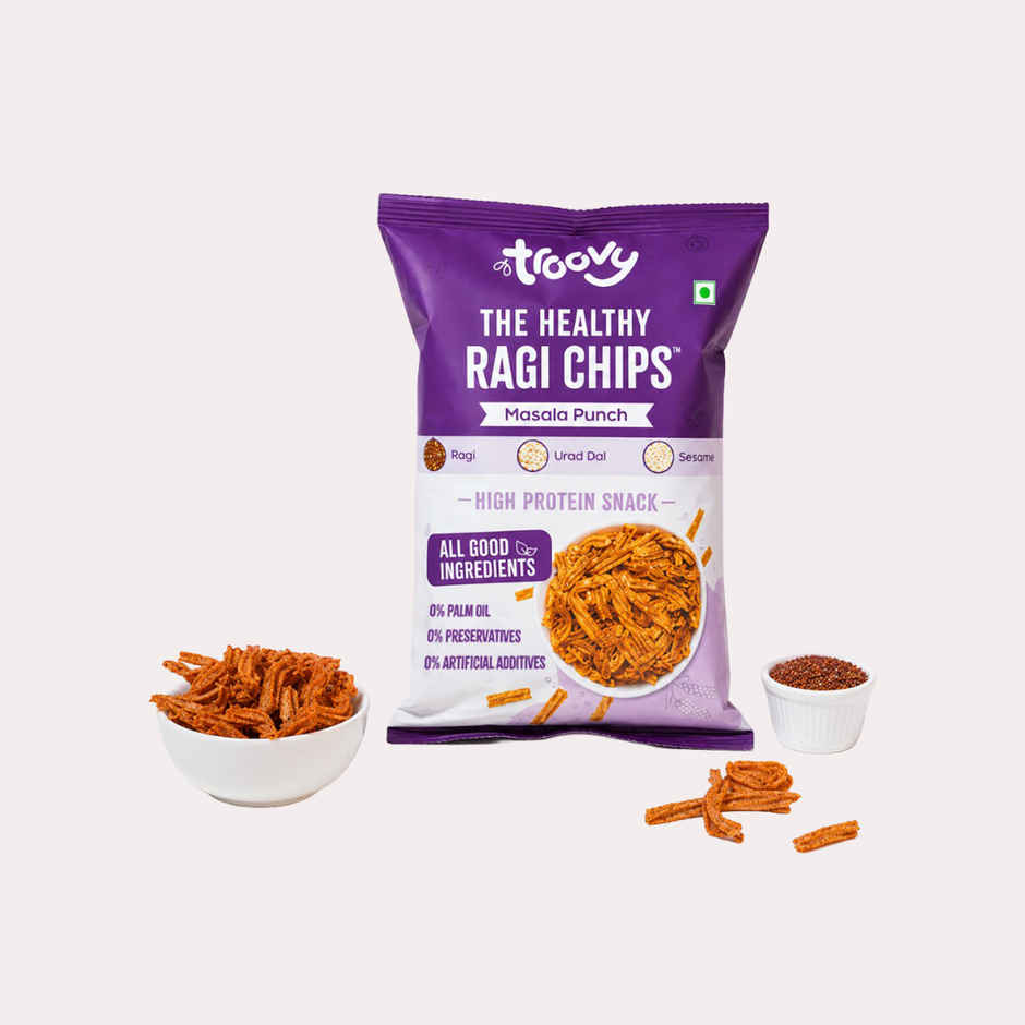 Troovy High Protein Ragi Chips | No Palm Oil, No Chemicals