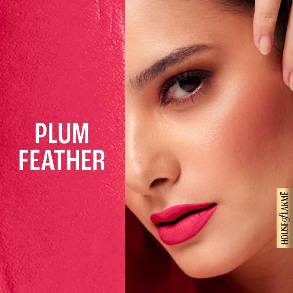 Lakme Double Duty Lip & Cheek Mousse Matte Lipstick & Soft Blush, Plum Feather