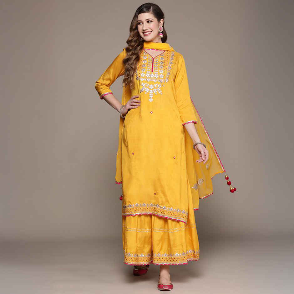 Sweet corn yellow kurta set
