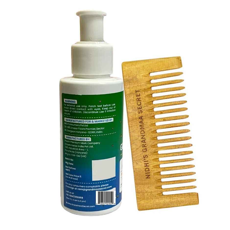 Nidhi'S Grandmaa Secret Hair Oil With Neem Comb - Natural Hair Care Combo