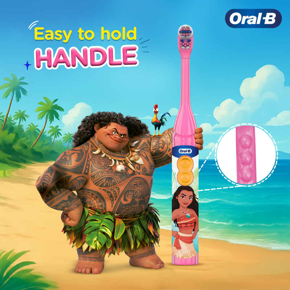 Oral-B Kids Moana Soft Battery Electric Toothbrush | 3+ Years