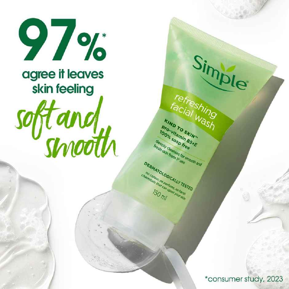Simple Refreshing Face Wash | 100% Soap-Free | Perfect for Sensitive Skin