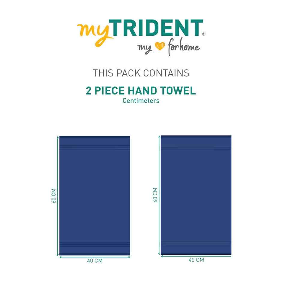 Mytrident Cotton Hand Towel | 400 GSM | Gym Towel Set - New Navy