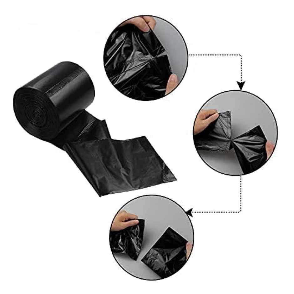 Perpetual Garbage Bags, 180 Pcs, Medium Size (Black-19 x 21 Inch) - (30 Pcs x Pack of 6 Rolls)