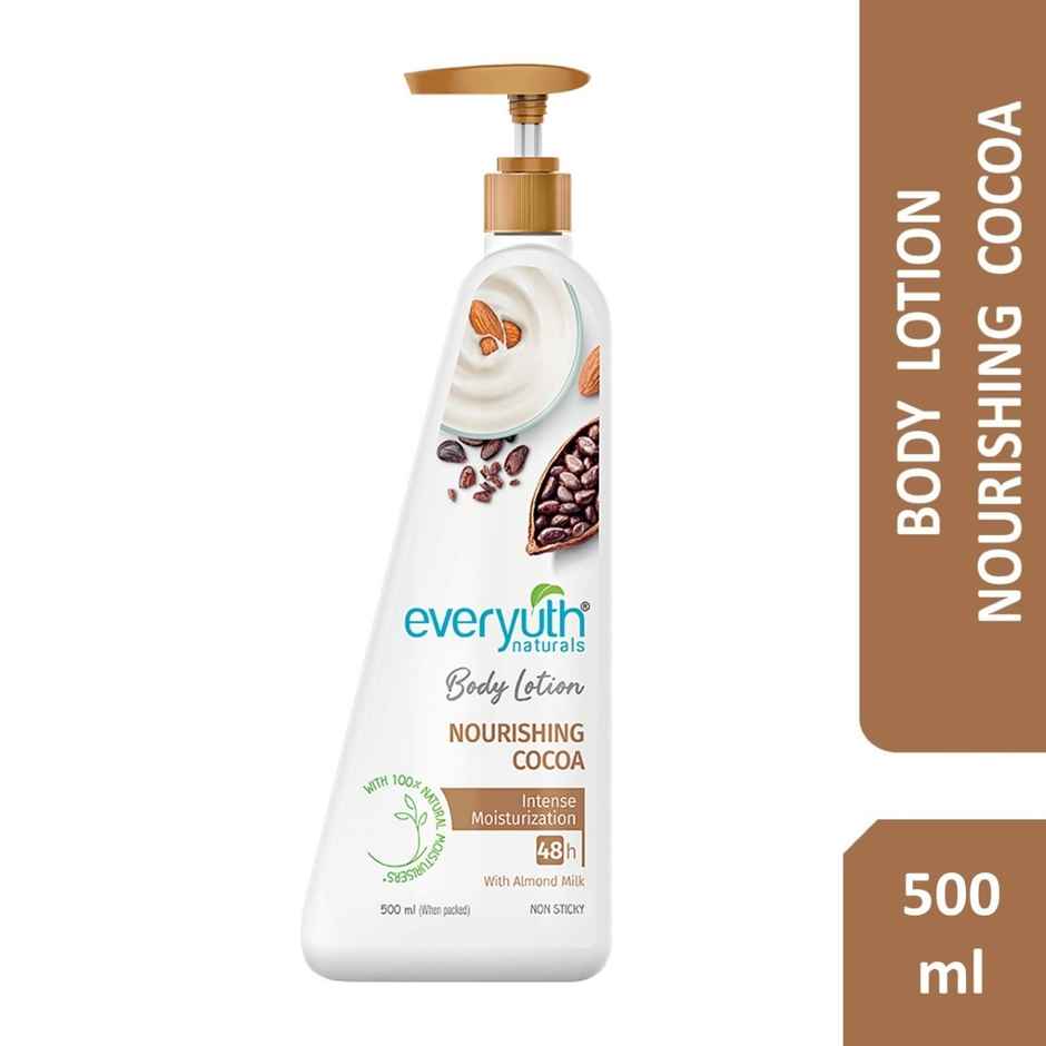 Everyuth Naturals Body Lotion - Nourishing Cocoa with 100% Natural Almond Milk