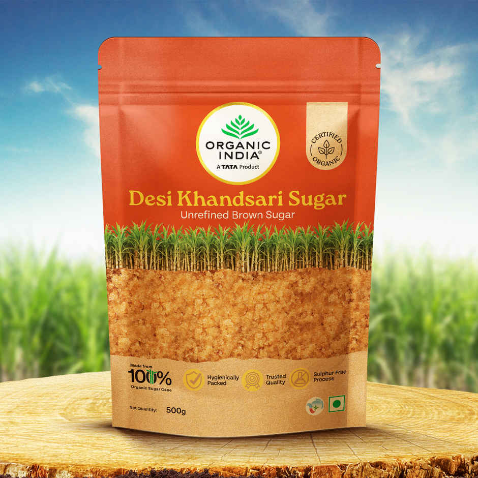 A Tata Product - Organic India Desi Khandsari Sugar (Unrefined Brown Sugar)