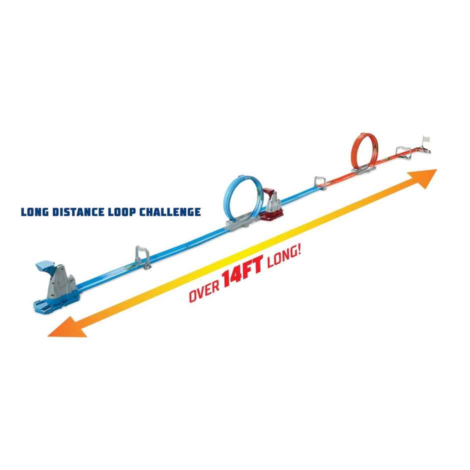 Hot Wheels Double Loop Dash Trackset with 2 Vehicles