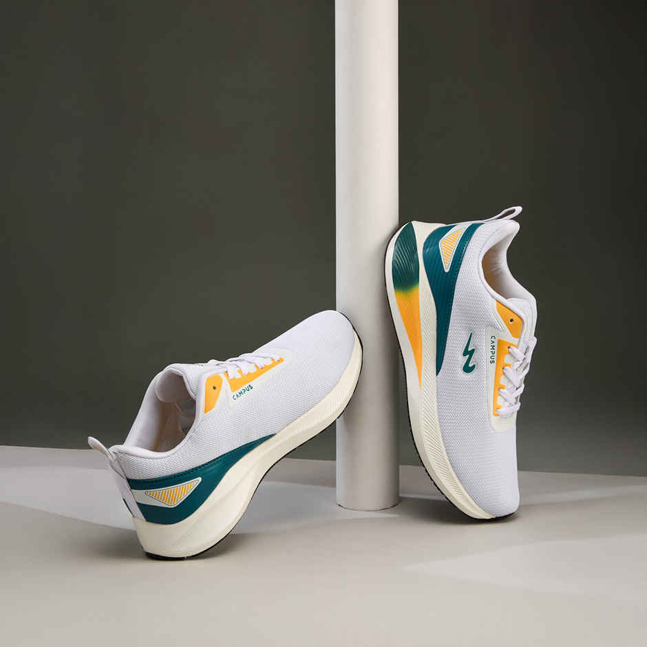 Campus Men's Camp Kripto Running Shoes | White | UK6