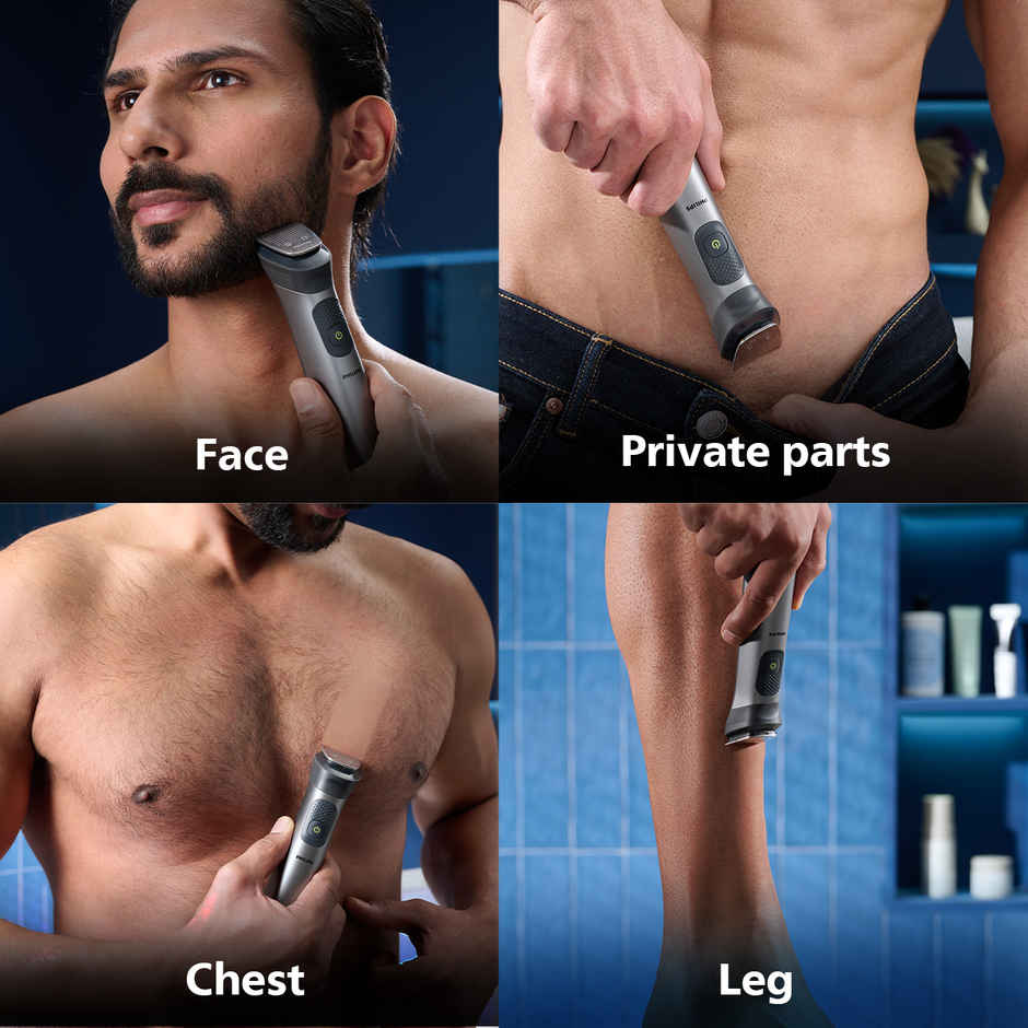 Philips India's No.1 Men's Trimmer | 13-in-1 | Face, Body & Private Parts | Beard Sense Tech