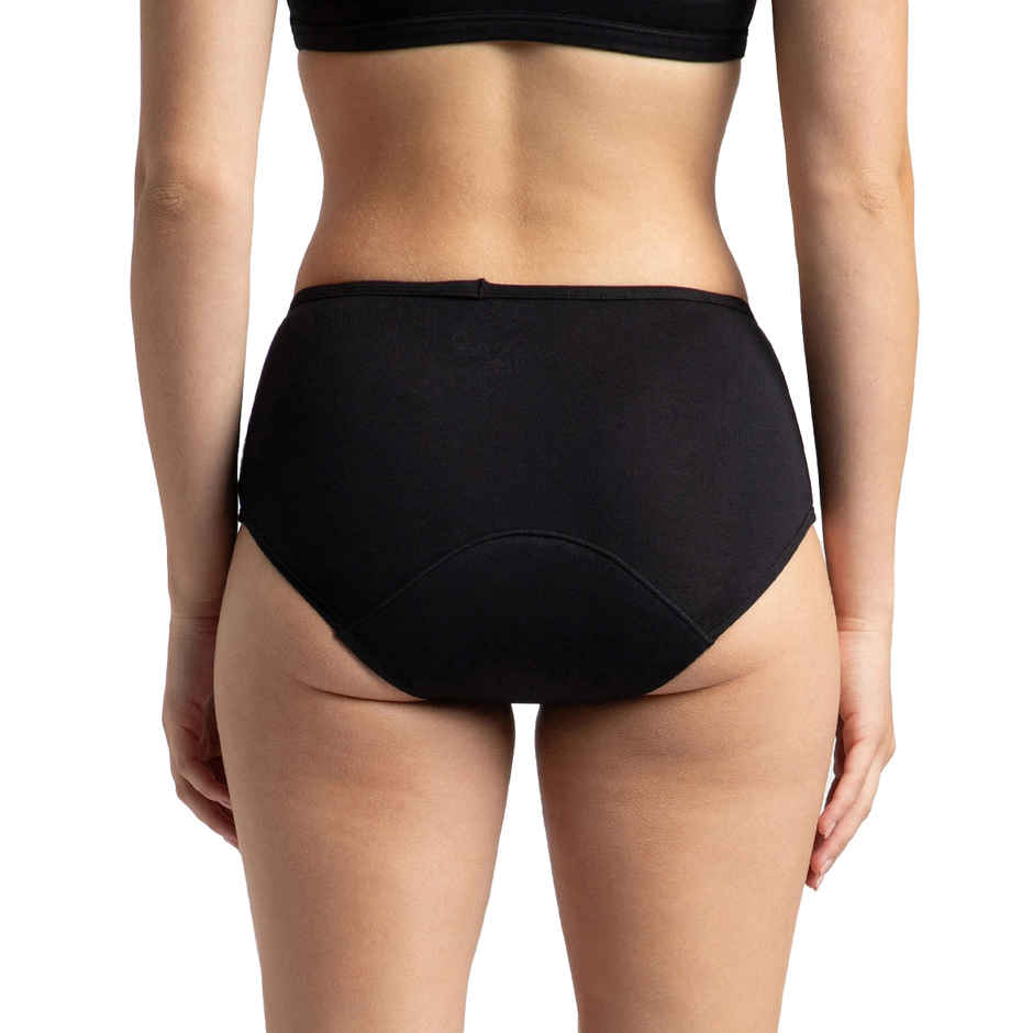 Jockey SW05 Women's Super Combed Cotton Elastane Stretch Period Panty | Black-L
