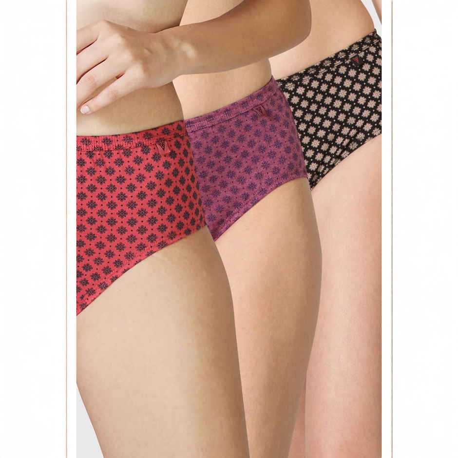 Van Heusen Women Pack of 3 Anti Bacterial Waistband Hipster Panty |M |Colour May Vary