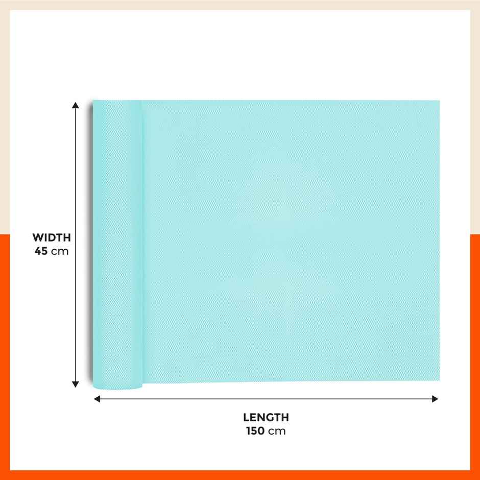 Bathla Shelf Liner | 45cm x 1.5 m | Multipurpose, Reusable, Washable, Temperature Resistant | Blue