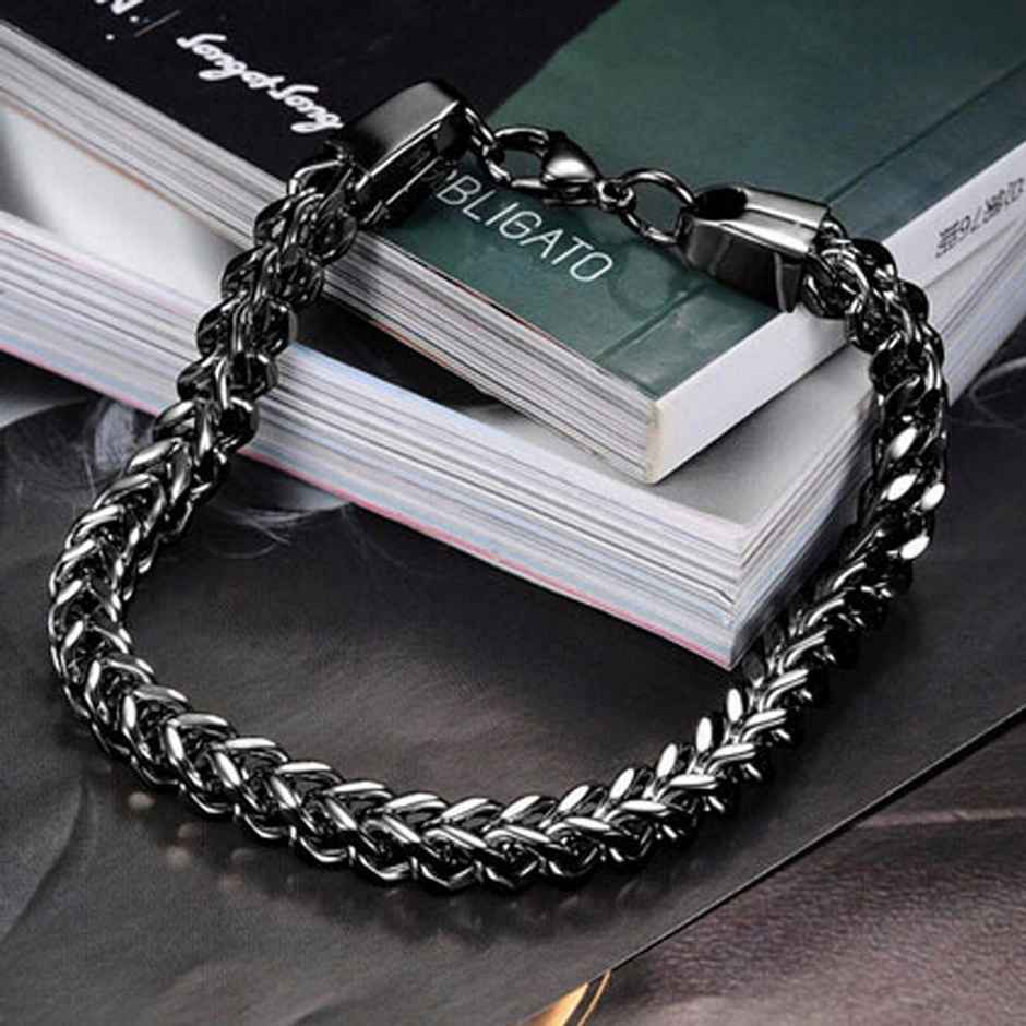 Fashion Frill Men's Criss Cross Bracelet Black Regular