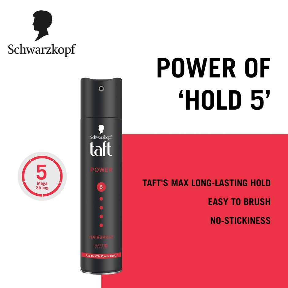 Schwarzkopf Taft Power Hair Lacquer Hairspray Hold 5 Up To 72h Power Hold