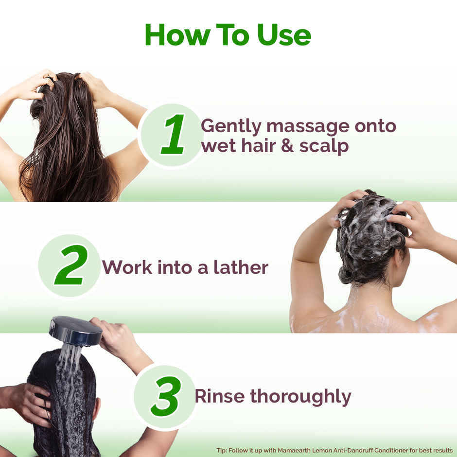 Mamaearth Lemon Anti Dandruff Shampoo With Lemon & Ginger For Itchy & Flaky Scalp