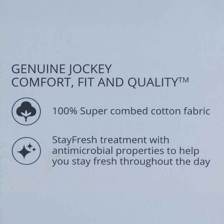 Jockey Men's Solid Cotton Handkerchief | White - Free Size