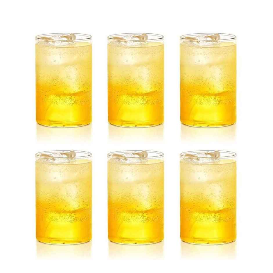Borosil Vision Transparent Drinking Glass Set | 295 ml Borosilicate Glass Tumblers