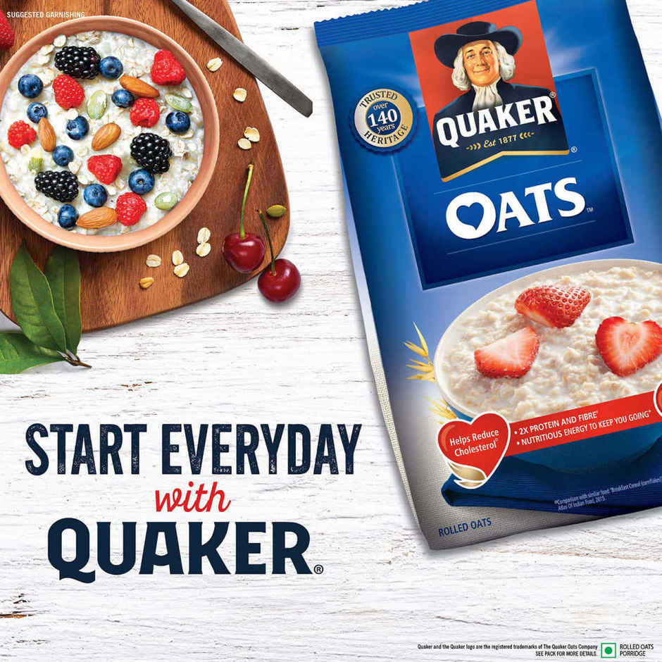 Quaker Rolled Instant Oats | High Protein Breakfast Cereal